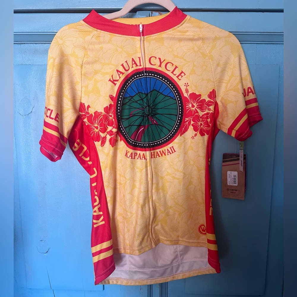 Canari Women's Kauai Cycle Yellow and Red Jersey